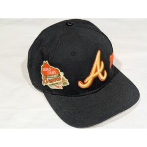 Atlanta Braves Hat Cap Snap Back Mens One Size Black MLB Baseball Pro Standard